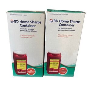 2 BD Home Sharps Containers 323487 *New*